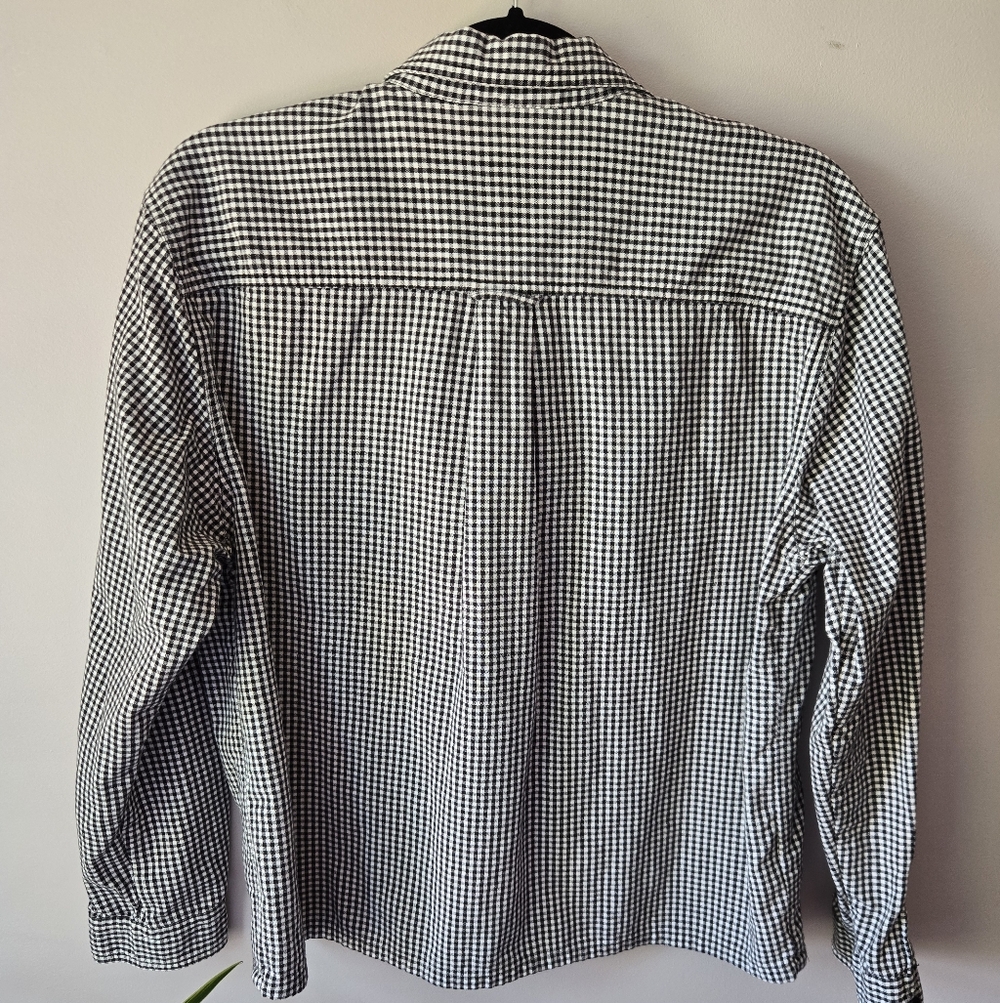 VTG Lemon Grass Halloween Embroidered Gingham Button Down Shirt - Large - Picture 4 of 7